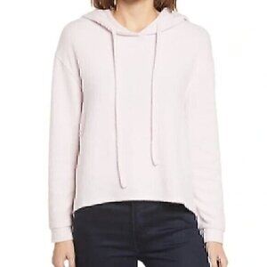 EVERLEIGH Cozy Hoodie Light Baby Pink Brushed French Terry Sweatshirt Small S